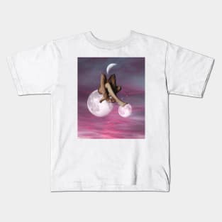 Moon-head woman Kids T-Shirt